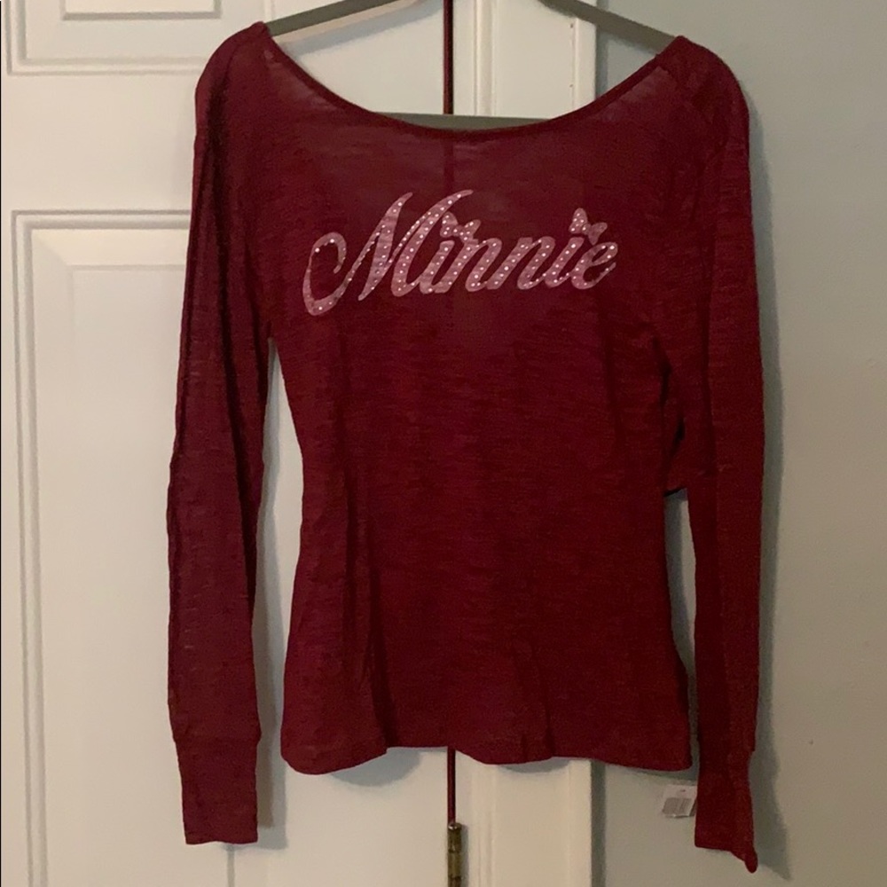 Red Minnie Mouse Cross Back Shirt - Medium